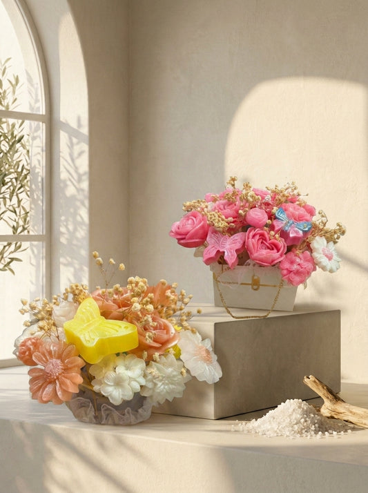 Velas Diseño Flores Aromáticas Artesanales