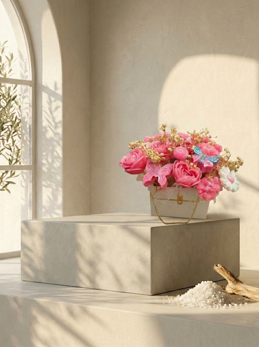 Velas Diseño Flores Aromáticas Artesanales